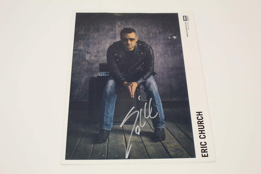 ERIC CHURCH SIGNED AUTOGRAPH 8X10 Photo Poster painting - COUNTRY MUSIC STUD, SINNERS LIKE ME