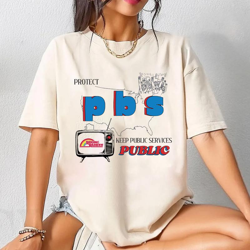 Loveyoufancy Protect PBS Liberal Groovy Shirt, Support Local TV Broadcasting Tee, Vintage Retro PBS Sweatshirt, Quiet Protest, FDT Hoodie