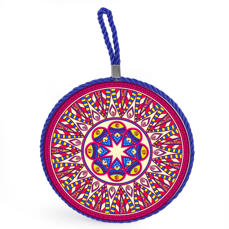 Factory Supply Thermal Transfer Printing 17cm Mandala Ceramic Heat Insulation Pot Mat Home Pot Mat European Style