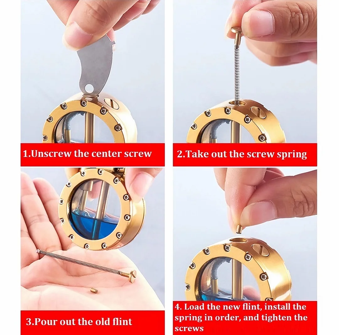 ✨Vintage Trench Transparent Kerosene Antique Steampunk Lighter