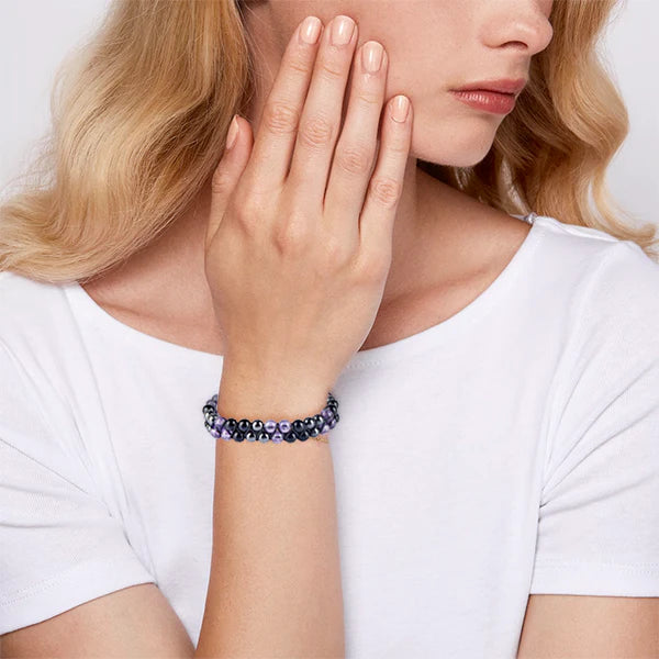 ⚡ Last Day Sale 55% off - Metaphy Double Amethyst Beaded Bracelet