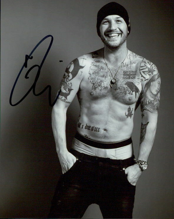 Tom Hardy signed 8x10 Photo Poster painting in-person shirtless