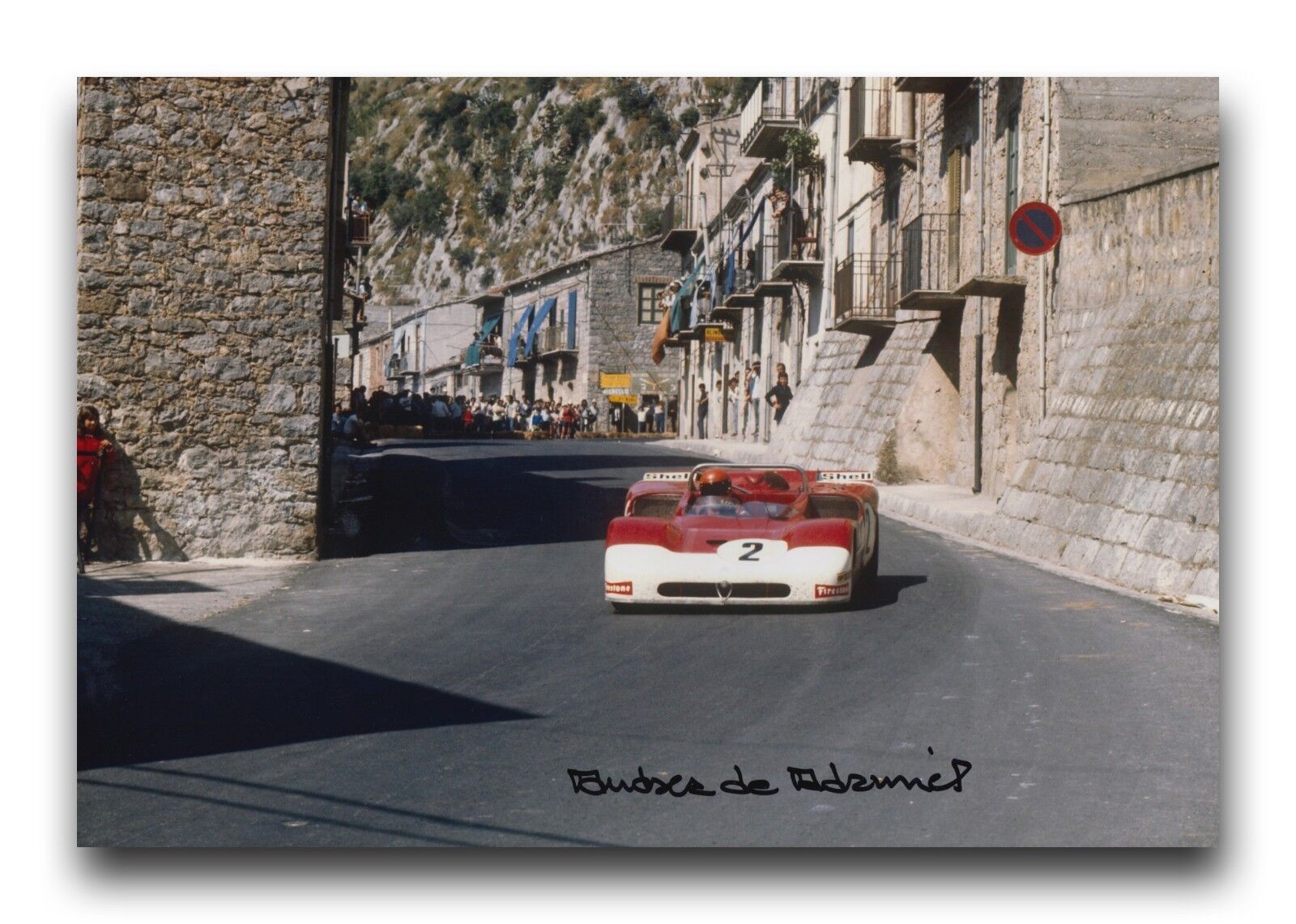 ANDREA DE ADAMICH HAND SIGNED 12X8 Photo Poster painting ALFA ROMEO 3.