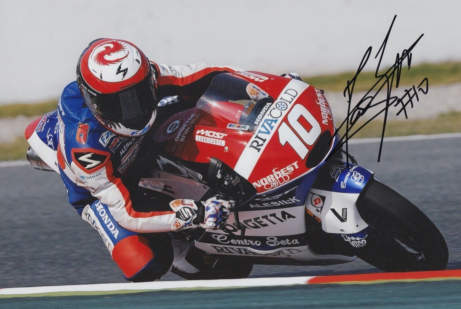 Alexis Masbou Hand Signed 12x8 Photo Poster painting MotoGP Autograph Ongetta Honda 2014 7