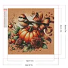 Diamond Painting -DIY Round Partial AB Drill Pumpkin Bird（35x35cm）