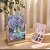 (US Local)DIY Flower Diamond Painting Kit Rotatable Mirror w Diamond Painting Jewelry Box