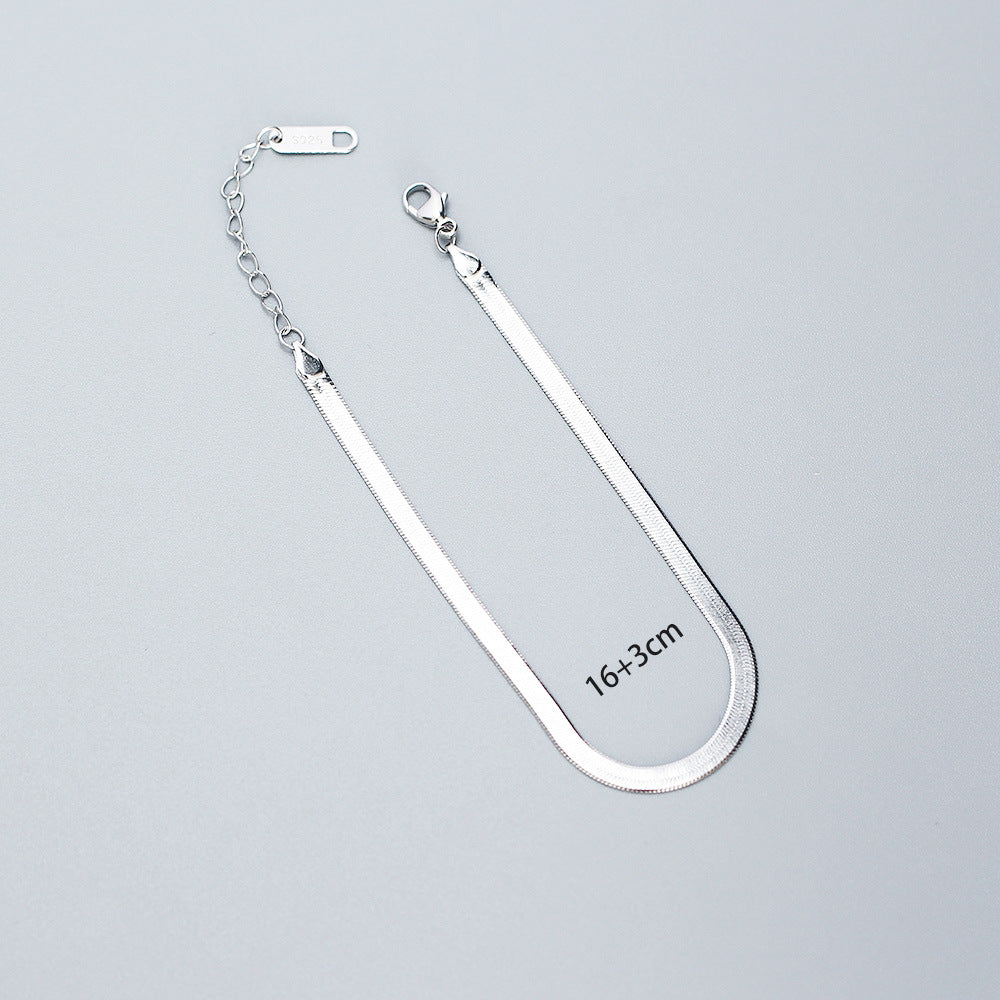 925 Sterling Silver Fashion Stripe Geometric Silver Electroplating Bracelets