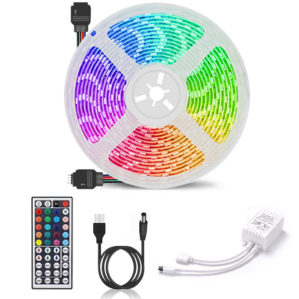 

LED Strip Light Flexible RGB Lighting Tape Set Waterproof Decorative Ribbon, 2m+usb+ip67, 501 Original