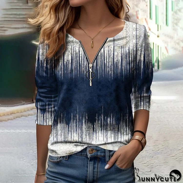 Stunning Print Long Sleeve Top