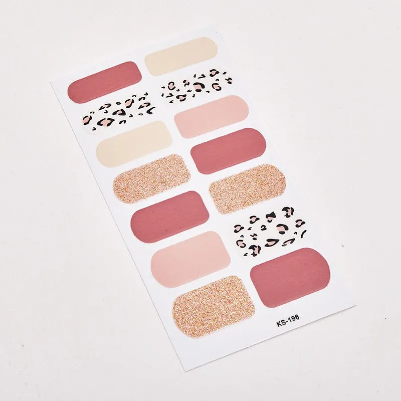 DIY Self Adhesive Nail Gel Sticker Press On Nail Stickers For Children Easy Finger Decals Tips Manicure Tools-Nail Inspo