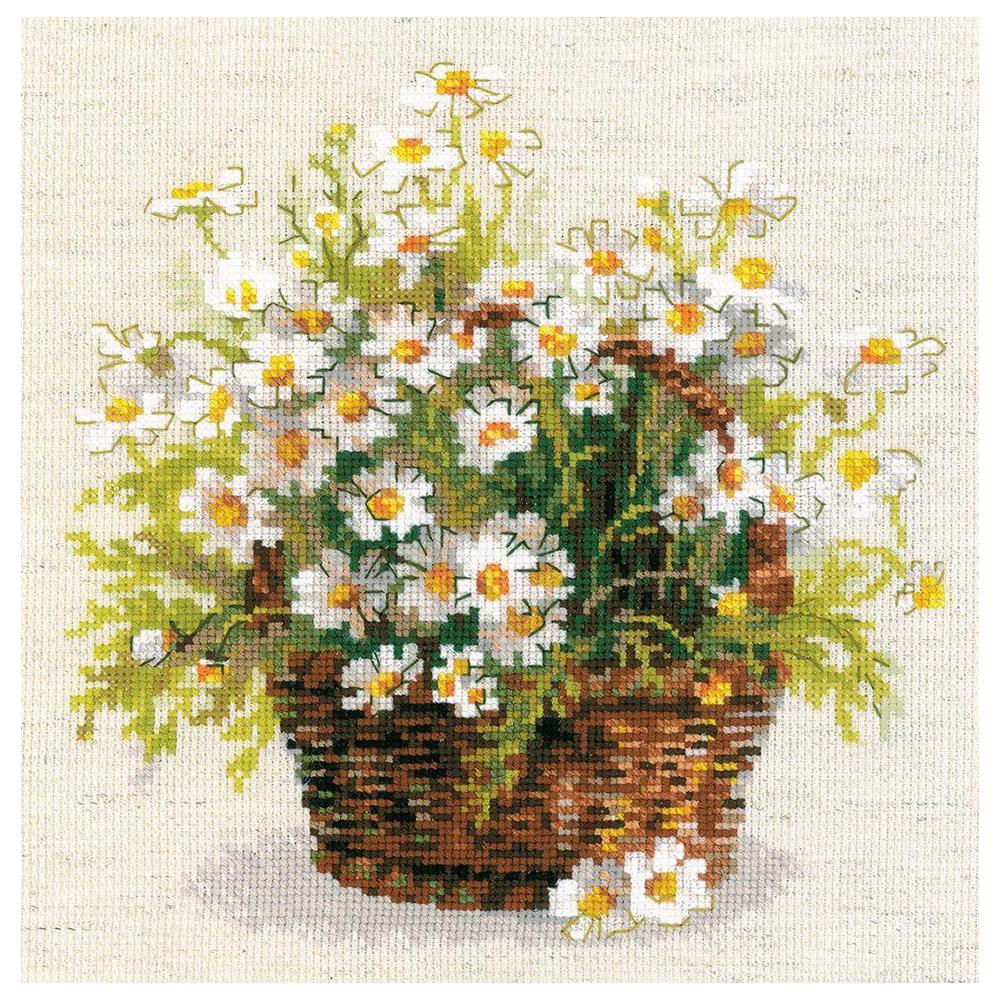 

Flower Basket - 11CT Stamped Cross Stitch - 37*37CM, 501 Original