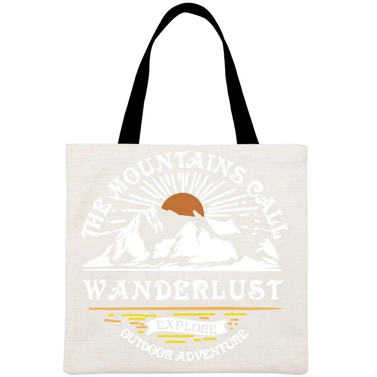 The mountains call Printed Linen Bag-Annaletters