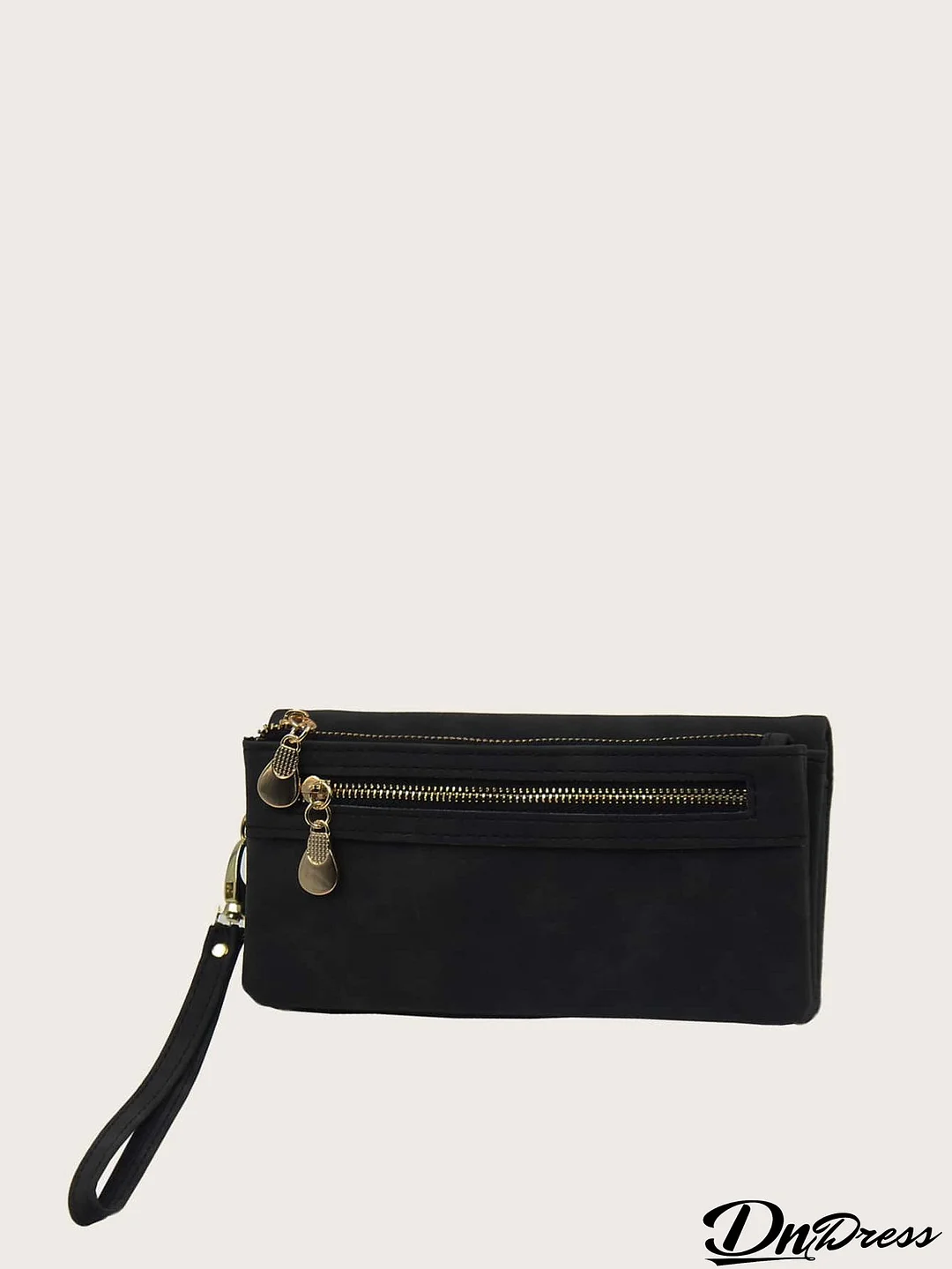 Zipper Detail Purse With Card Slot