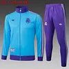 2025/2026 Real Madrid Light Blue Retro Long Zipped Jacket Football Shirt 1:1 Thai Quality