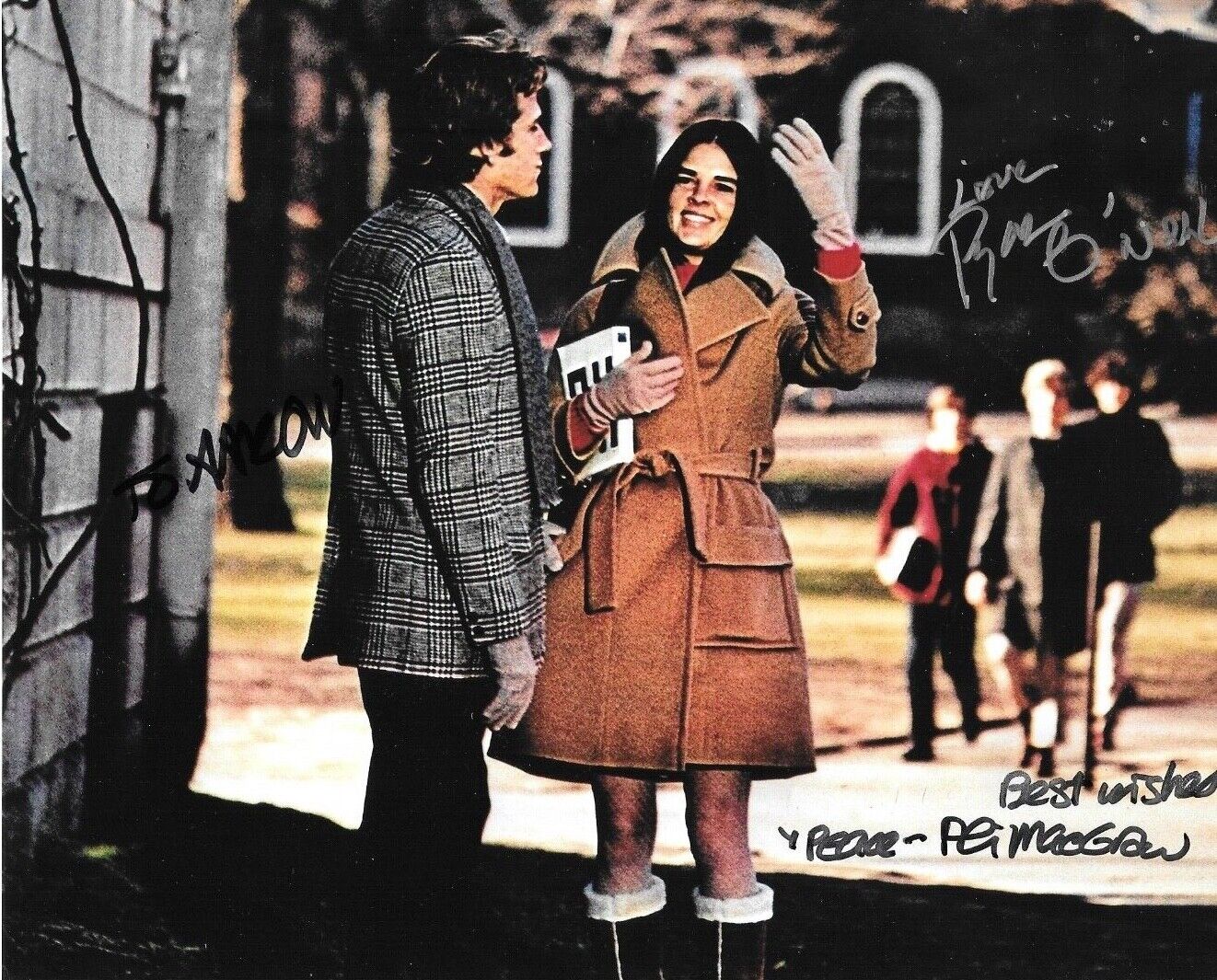 * ALI MACGRAW & RYAN O'NEAL * signed 8x10 Photo Poster painting * LOVE STORY * COA * 1