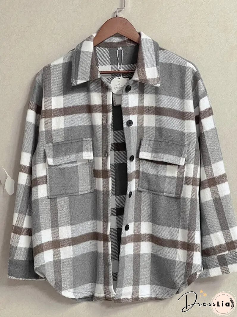 Plaid Oversized Jacket for Women