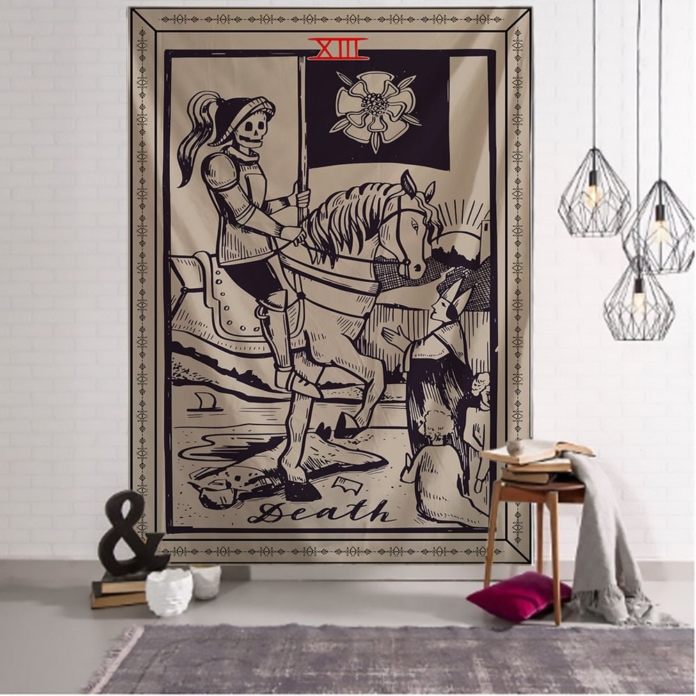 Psychedelic Tarot Tapestry Wall Hanging Bohemian Hippie Witchcraft TAPIZ Art Science Fiction Dormitory Decor
