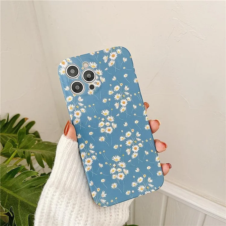 Youth Blue Chrysanthemum Case For iPhone