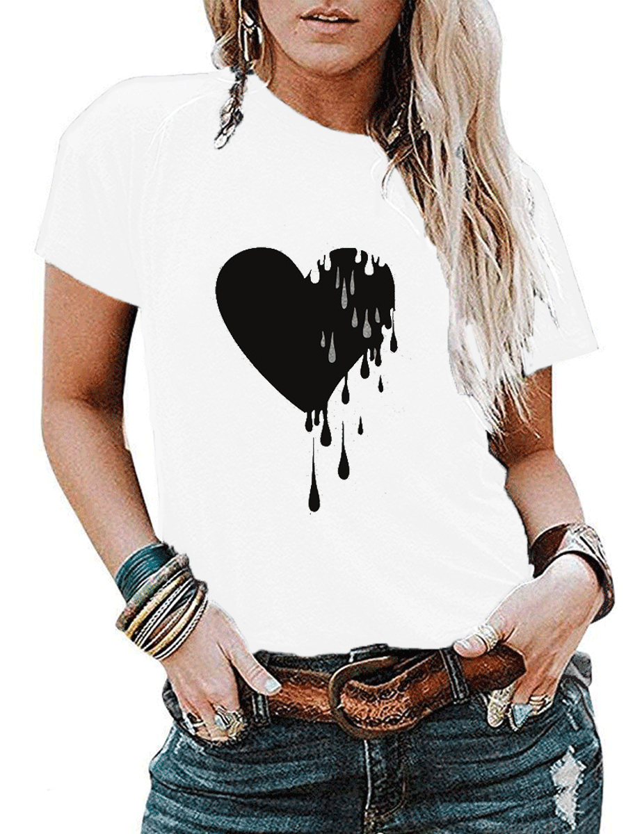 Heart Print T-shirt