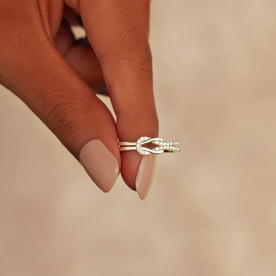 Mother & Daughter Love Knot Ring