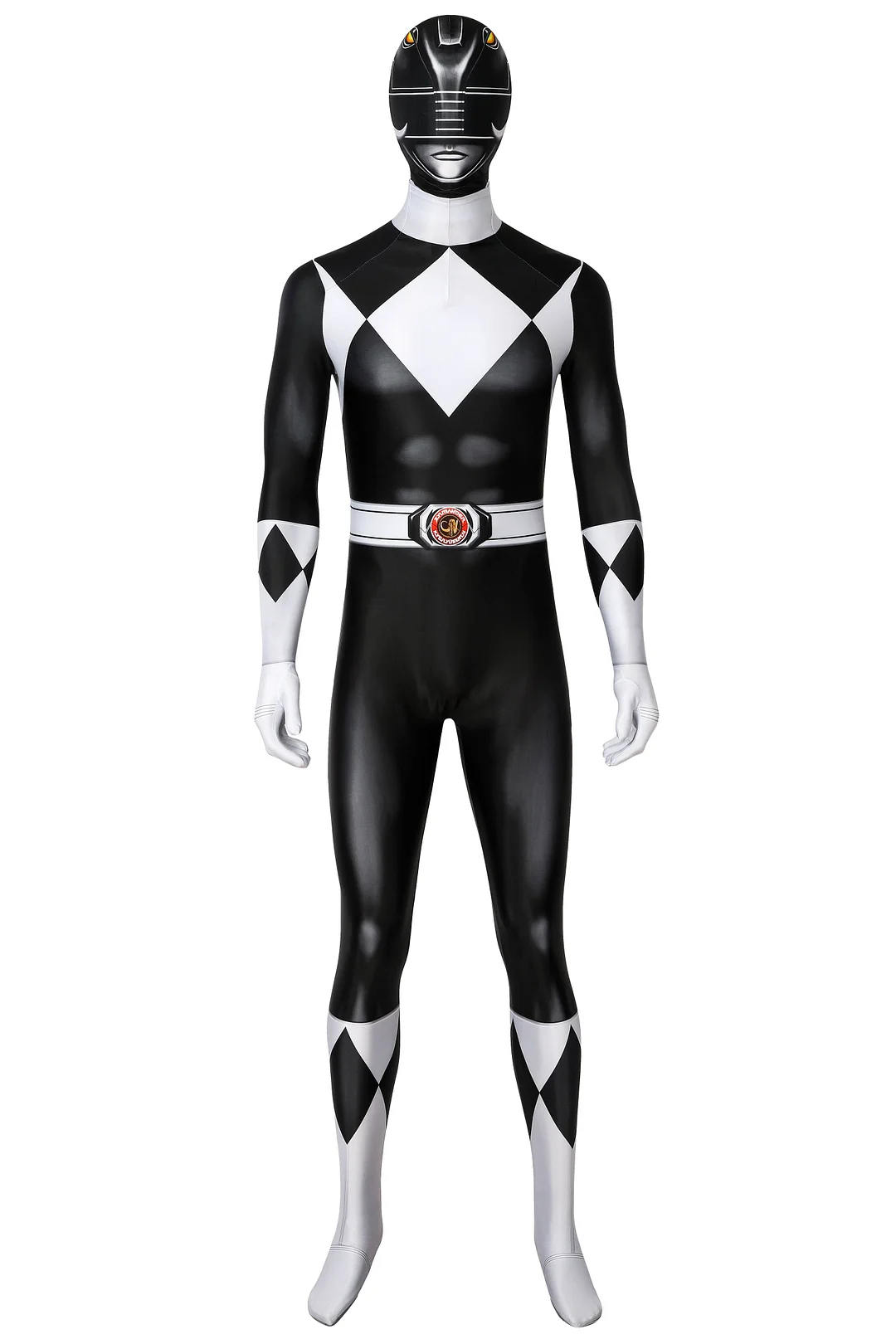 Black Power Rangers Cosplay Jumpsuit Costume HQ Printed Spandex Suit