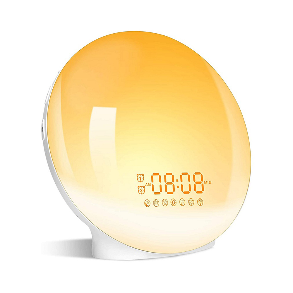 

Smart Wake Up Light Digital Alarm Clock 7 Colors Sunrise Sunset LED Lamp, 501 Original