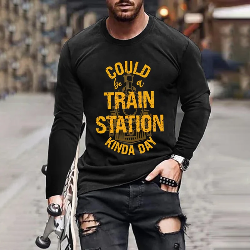Could Be A Train Station Long Sleeves T-Shirt
