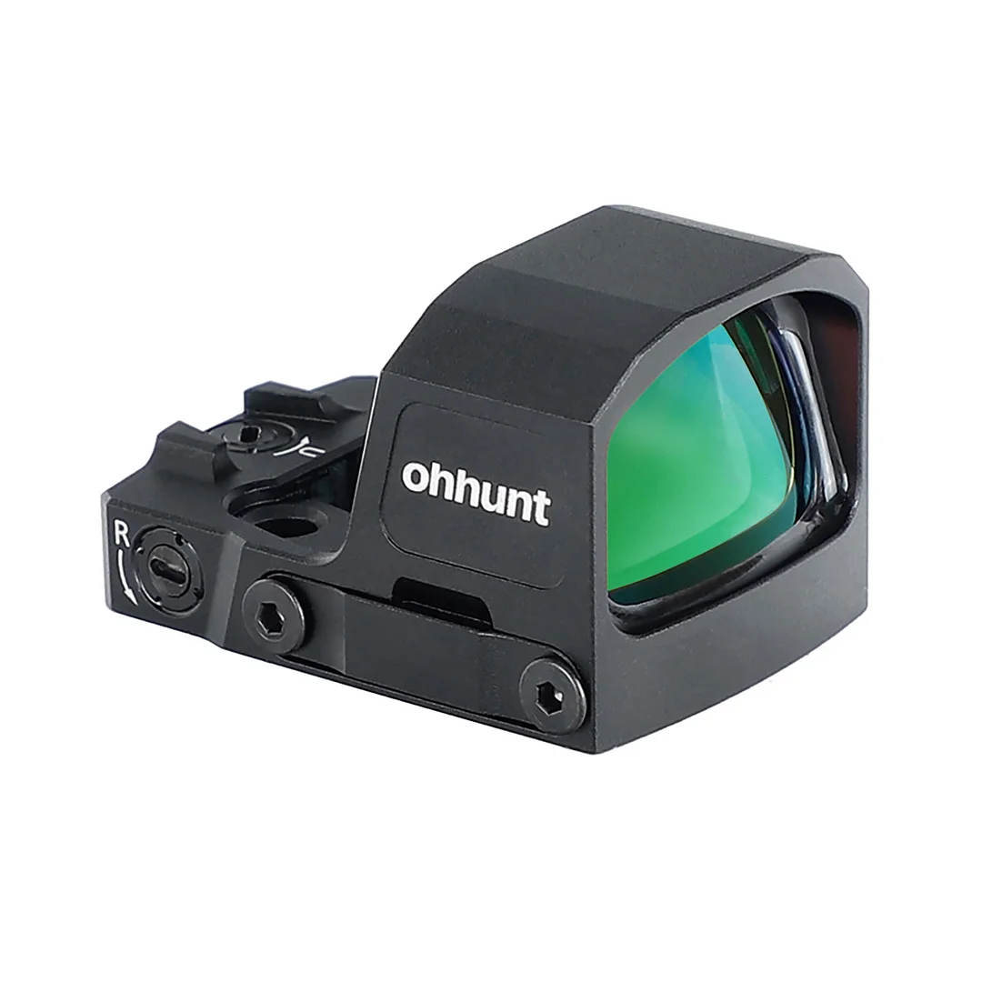 ohhunt® 1x24x17mm Green Dot Sight 3 MOA RMS/RMSc Footprint Reflex Sight with 21mm Picatinny Rail Mounts Shake Awake IPX7 Waterproof Shockproof 1500G