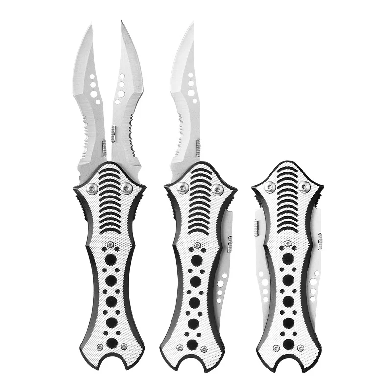 Outdoor Survival Knife Camping Portable High Hardness Portable Knife Self-Defense Wilderness Survival Tactics Field Multi-Purpose Knife