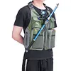 Outdoor Fishing Vest Multi-Pockets Oxford Cloth Sea Fishing Coat for Adult&Teen