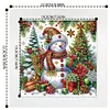 5D DIY Partial Special Shaped Drill Diamond Painting Xmas Snowman With Frame Kit19.2x19.2cm