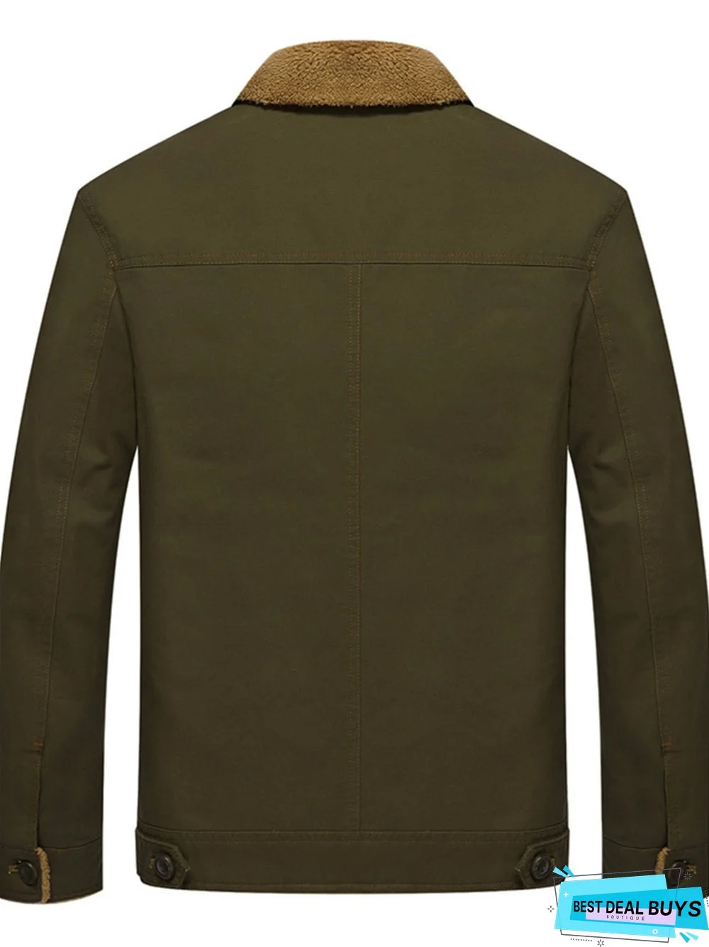 Casual Single-Breasted Side Seam Pocket Solid Color Coat