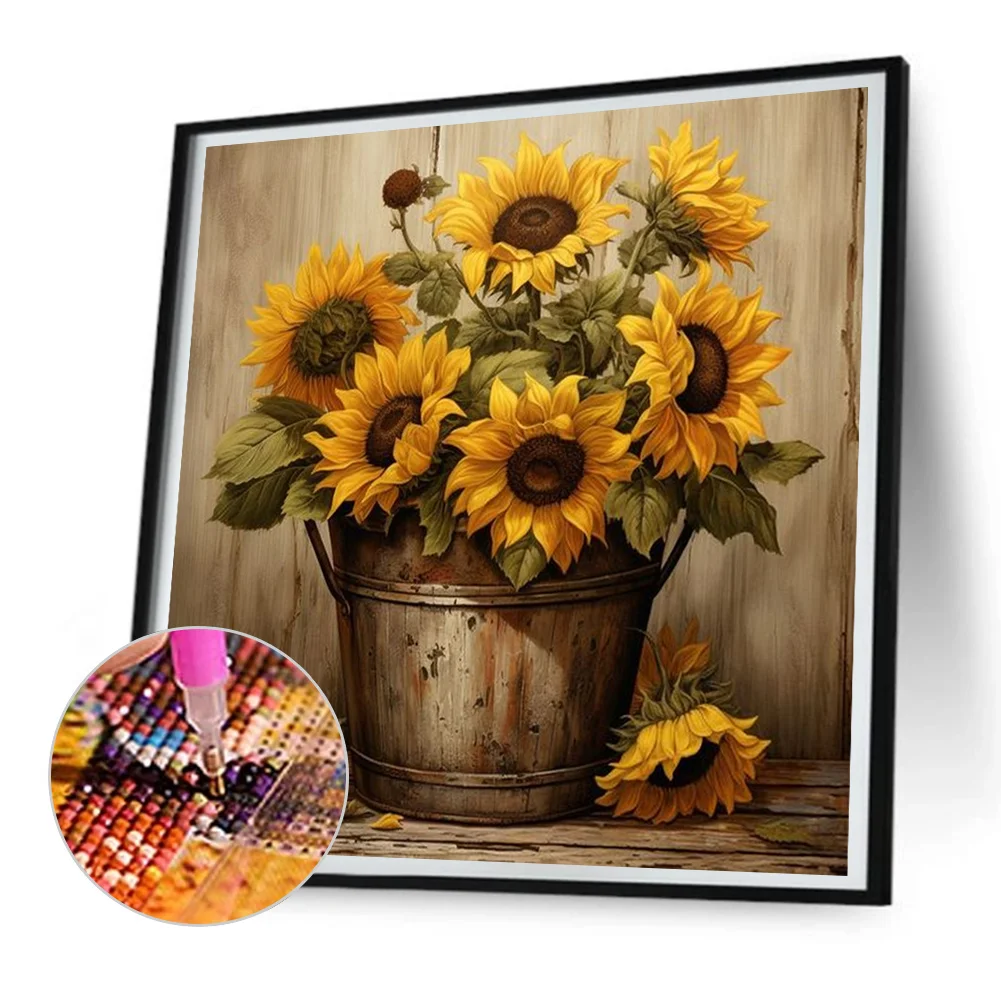 Diamond Painting - Full Round Drill - Sunflower(Canvas|30*30cm)
