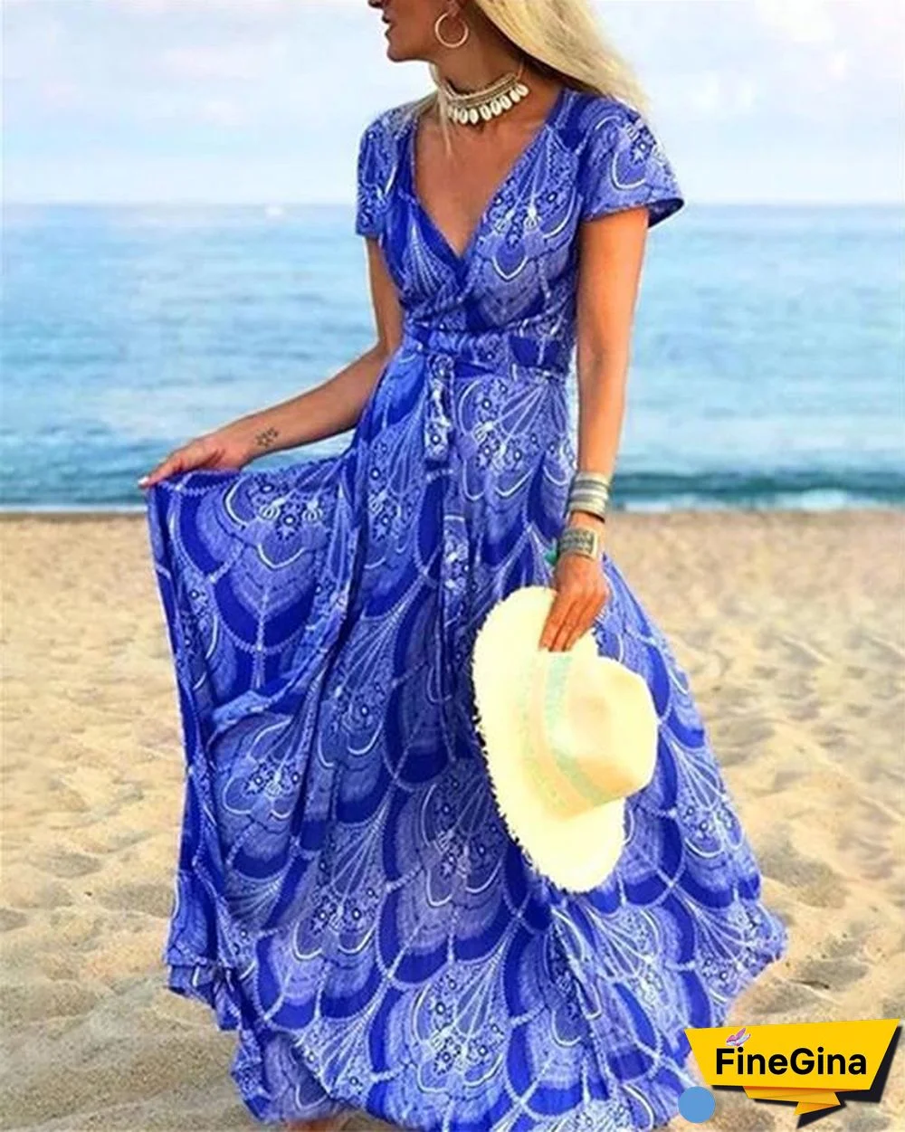 Floral Summer Holiday Daily  Women Fashion Maxi Dresses