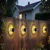 Solar Powered Deck Step Stair Lights Mandalas Theme Waterproof Fence Light Decorative Mandalas Lights for Garden Post Patio Backyard Yard Decor