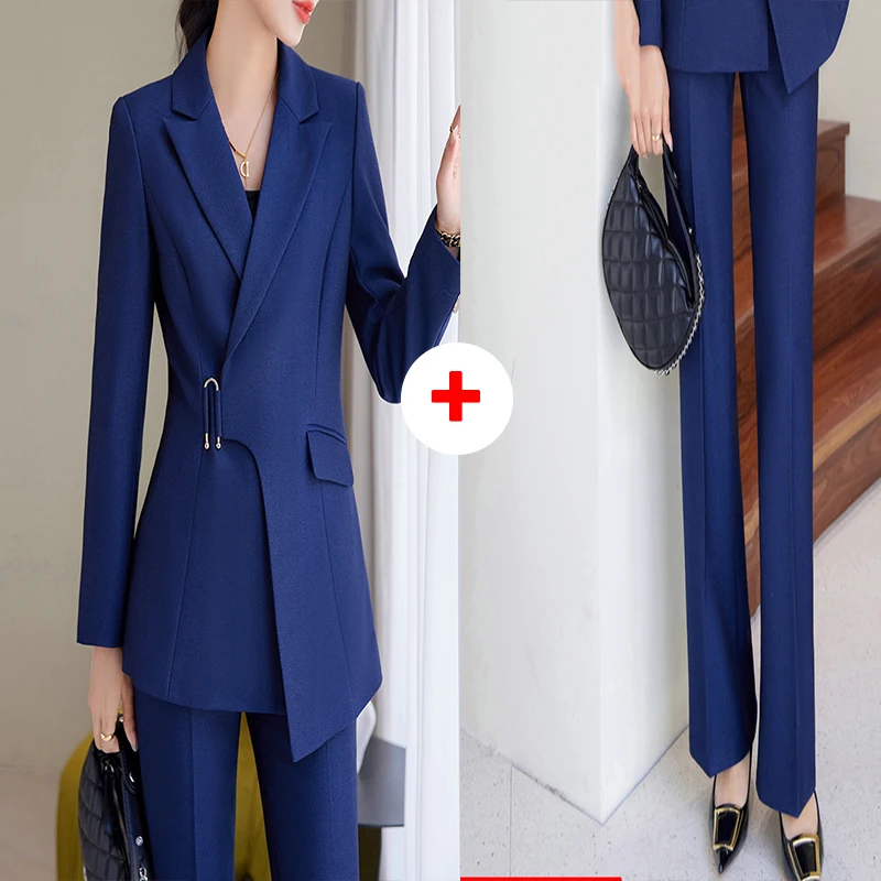 Jaydoz 2025 New All Season Office Ladies Formal Pant Suit for Women Jacket and Trouser Female Business Work Wear 2 Piece Blazer Set