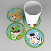 6Pcs/set Diamond Painting Christmas Coaster Cup Cushion with Rack Cup Pad Decor