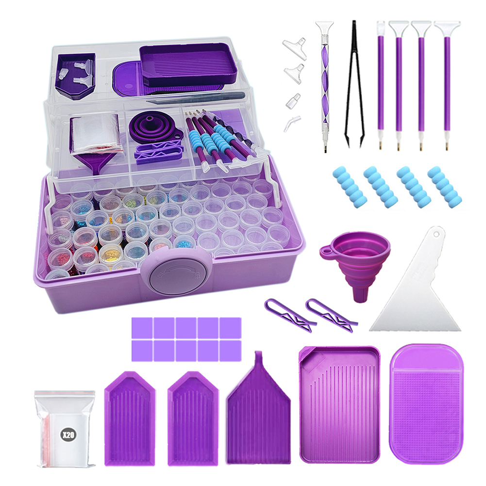 {US Local Warehouse} Storage Box Diamond Painting Kits Diamond Painting Accessory Box (with Tools)