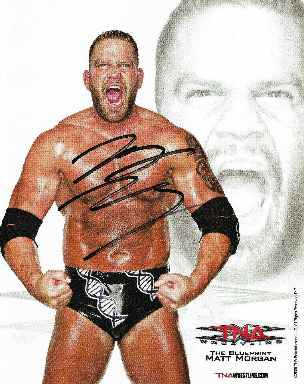 TNA MATT MORGAN P-7 HAND SIGNED AUTOGRAPHED 8X10 PROMO Photo Poster painting WITH COA