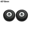 1 Pair Rubber Casters Mute Trolley Case Wheels Deluxe Repair Tool (54*18mm)