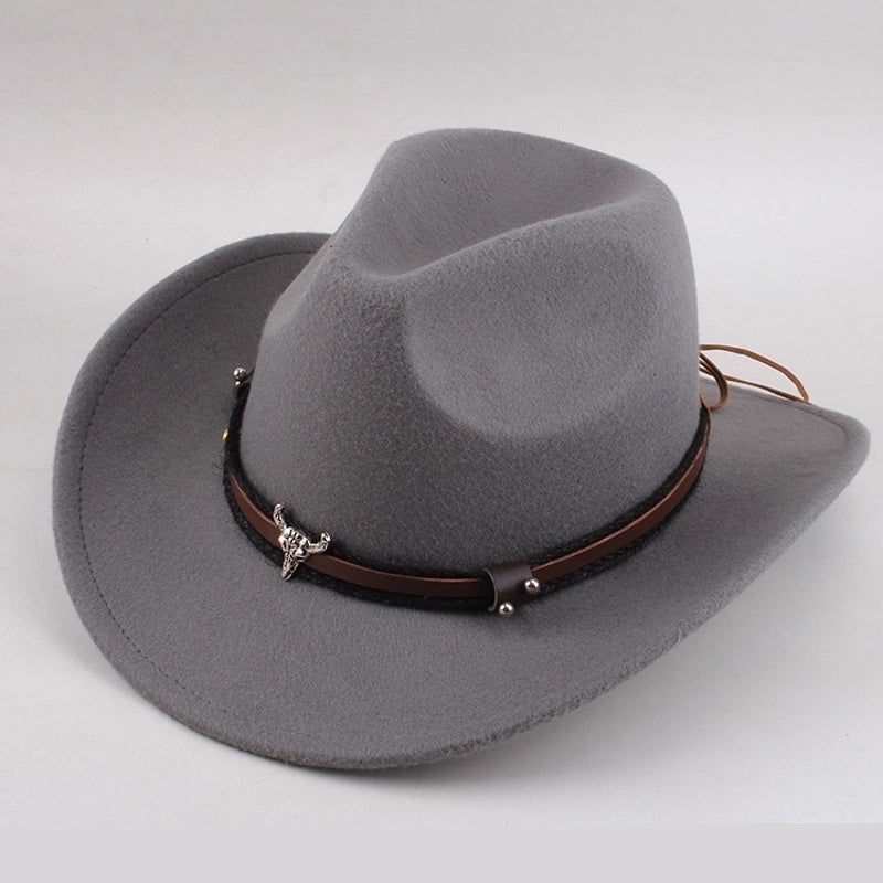 Spring And Summer Style Woolen Cloth Cowboy Hat Men And Women Couples Ethnic Style Roll-up Hat Sunshade Hat Jazz Hat