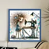 (Multi-Style) Weird Sewing Girl-11CT Stamped Cross Stitch 40*40cm/15.75*15.75in tapestrymarket