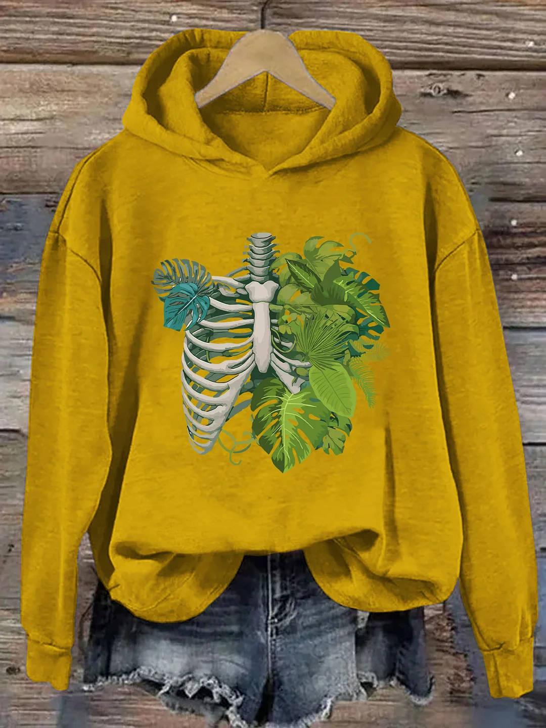 Skeleton Plant Body Hoodie