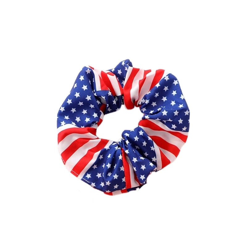 Women’s Minimalist Classic Style American Flag Cloth Hair Band Hair Tie