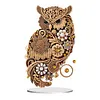 Fleur hibou-acrylique diamant ornement de bureau