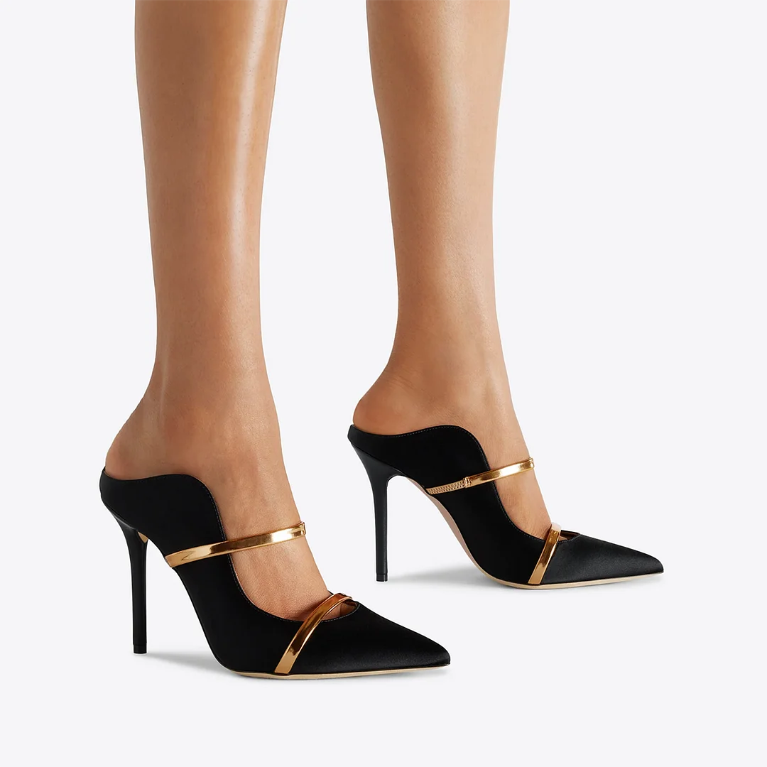 100mm Women's Party Classic Stiletto Shoes Slingback High Heels-MERUMOTE