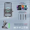 Motorcycle bike Phone Mount with Shock Absorber,360 Rotation Universal for 5.5-7.0 Inch Smartphones,Handlebar Strong Rod Clamp and Double Socket Arm with Two 1" Ball Base