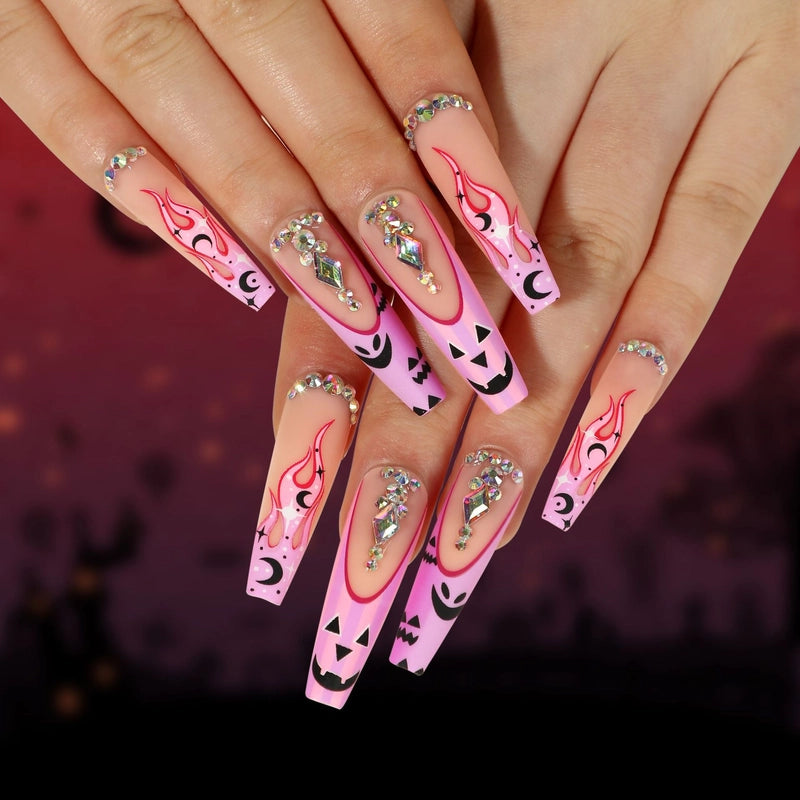 Halloween Cool Style Blood Stains Press-on Nails 1 Set