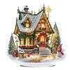 (US Local)Acrylic Christmas House Desktop Diamond Art Kits Diamond Painting Desktop Decors