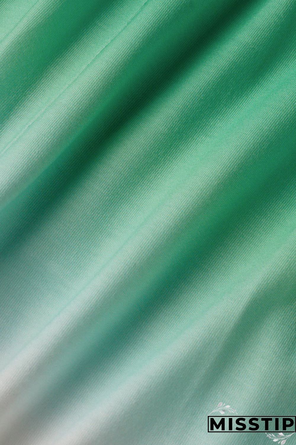 Fluorescent Green Casual Gradual Change Print Patchwork U Neck Sleeveless Two Pieces